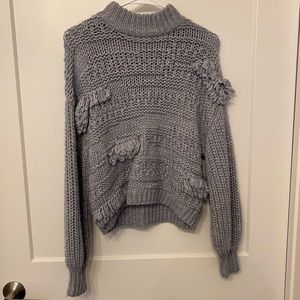 Textured Grey knit sweater